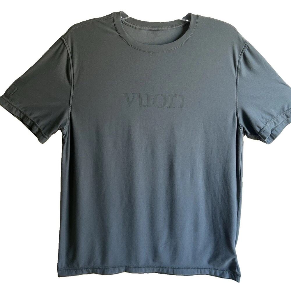 Vuori Strato Graphic Tee Men’s Large Smoked Beryl Green Gray Performance Shirt